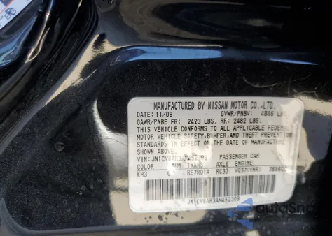 2010 Infiniti G37 from USA, damaged, VIN JN1CV6AR3AM452309
